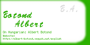 botond albert business card